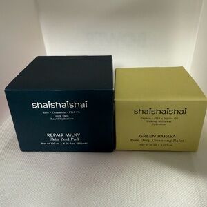 Repair Milky Skin Peel Pad and Green Papaya Cleansing Balm Set